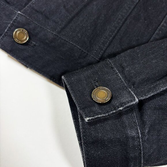 Saint Laurent Classic Denim Jacket Black Size M - Picture 6 of 9